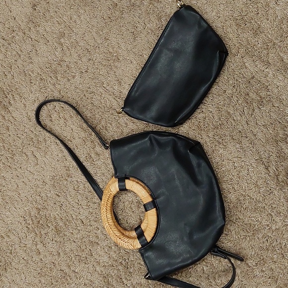 ❤️SALE! ANTHROPOLOGIE Natalia Wicker-Handled Small Tote 2 in 1 Convertible Bag - Picture 10 of 13